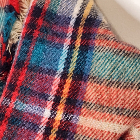 Old Navy plaid snood scarf red tan - Picture 10 of 15